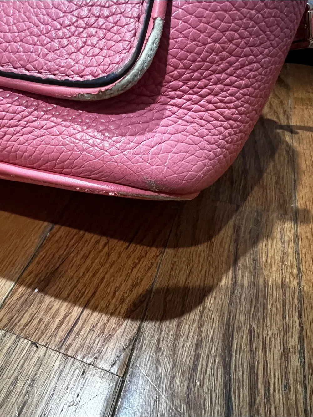 Michael Kors Coral Pink Pebbled Leather Backpack with Gold Hardware